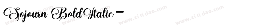 Sojourn BoldItalic字体转换
